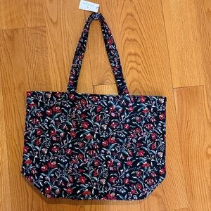 Vera Bradley Black and Red Floral Tote